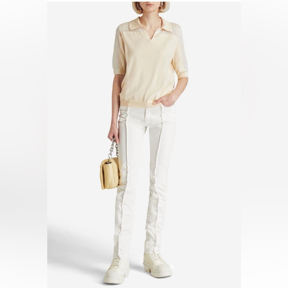 New MAISON MARGIELA
Frayed high-rise slim-leg jeans